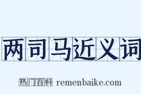 两司马近义词是什么意思的图片